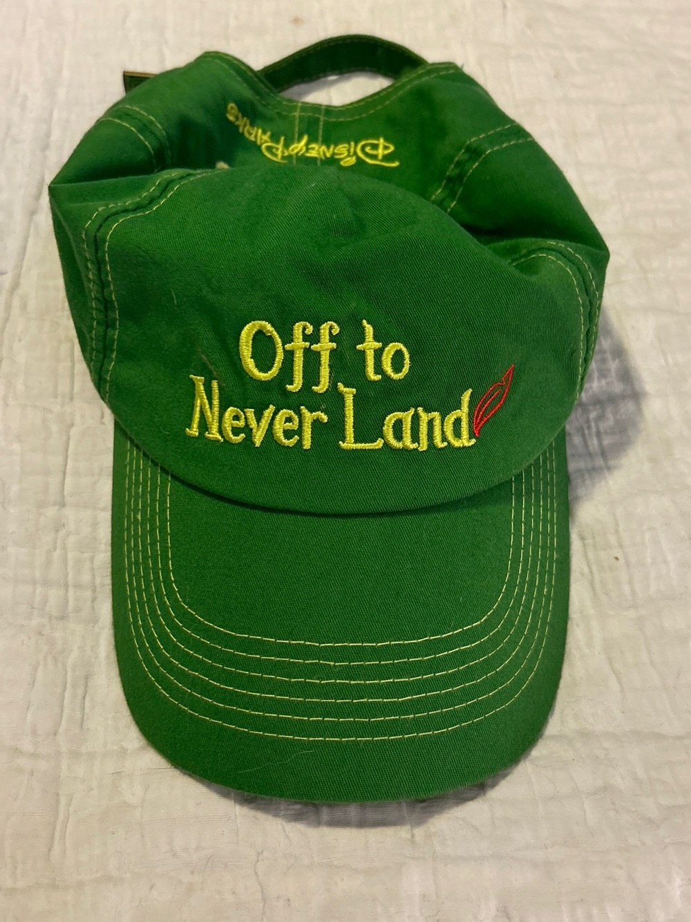 Disney Parks Peter Pan “Off to Never Land” Adjustable Baseball Cap Hat | NWT